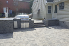 Paver Patio with Steps, Wall & Outdoor Kitchen