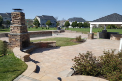 Paver Patio with Outdoor Fireplace