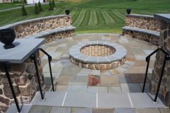 Patio Steps and Fire Pit