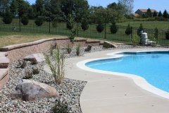 Retaining Wall near Swimming Pool